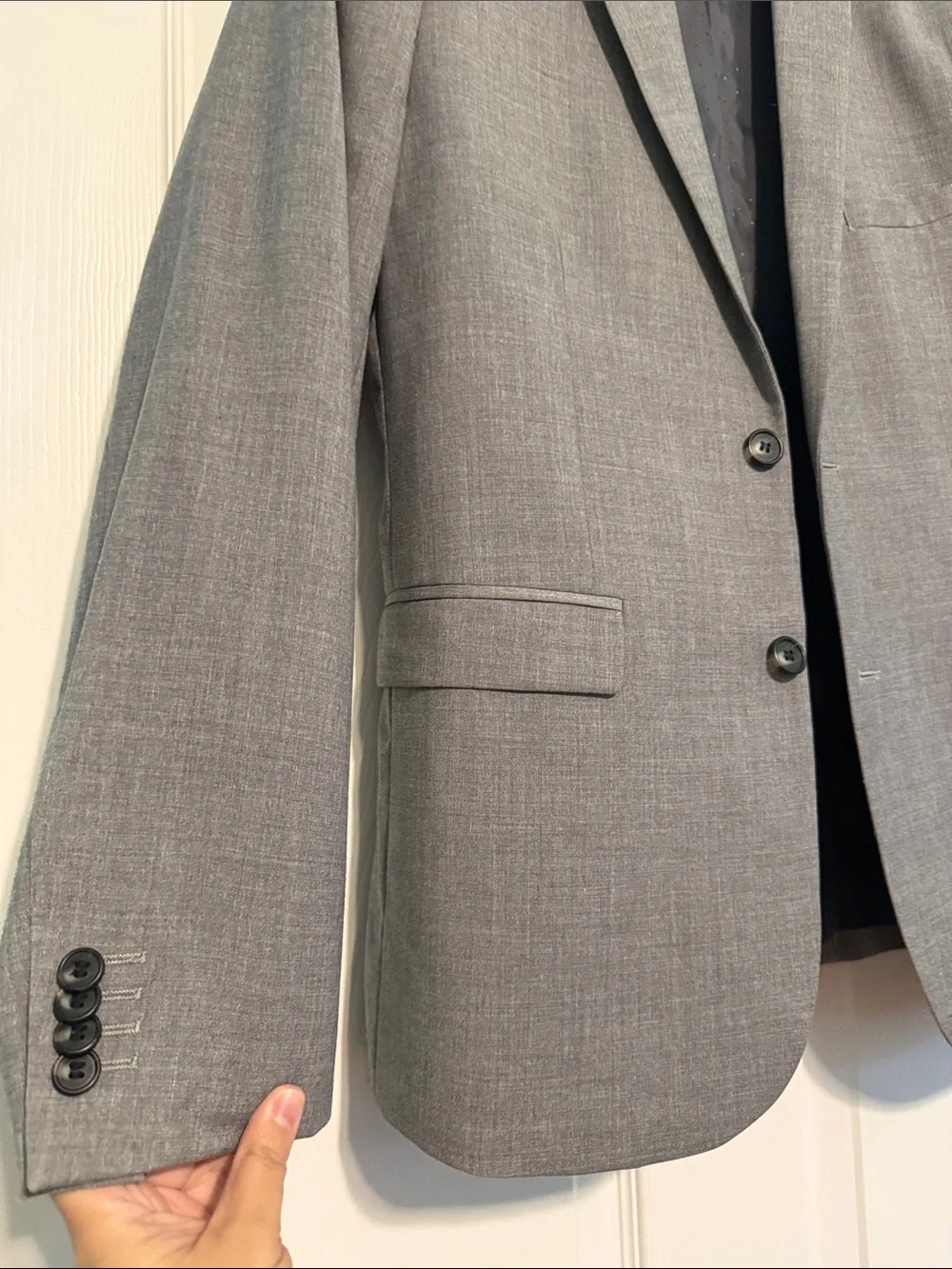 H&M Men's Light Gray Two-Button Sport Coat